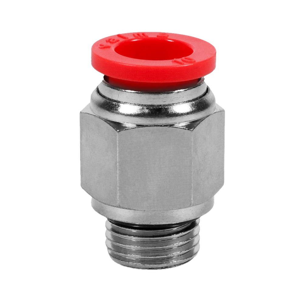 QP-AD-10-G38 Фитинг прямой, 10мм x G 3/8 (наруж.резьба)